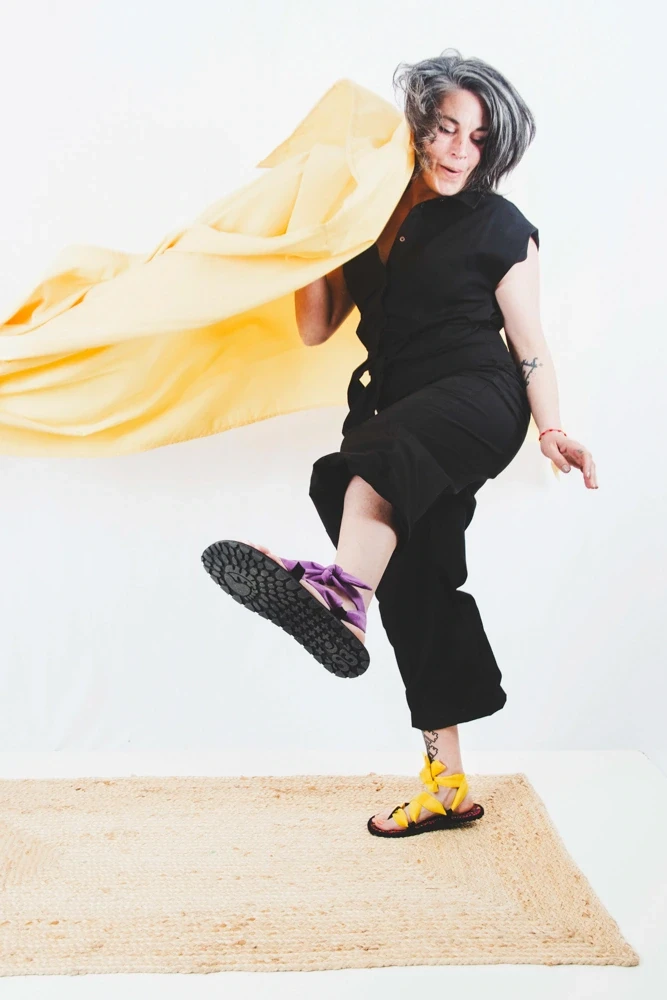 Босоногие сандалии Sambas the bambas Flora — цветочные, фото 13